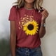 thumbnail image 3 of Gibobby Blusa Casual de Mujer Camiseta holgada con estampado cuello redondo y manga corta algodón versión clásica para mujer(Vino,G), 3 of 4