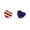 B, variant on QIQUWOHUL Classical Earrings Flag Earrings Star Earrings Wood Studs USA Flag American Flag Fourth Of July Patriotic Red White Blue