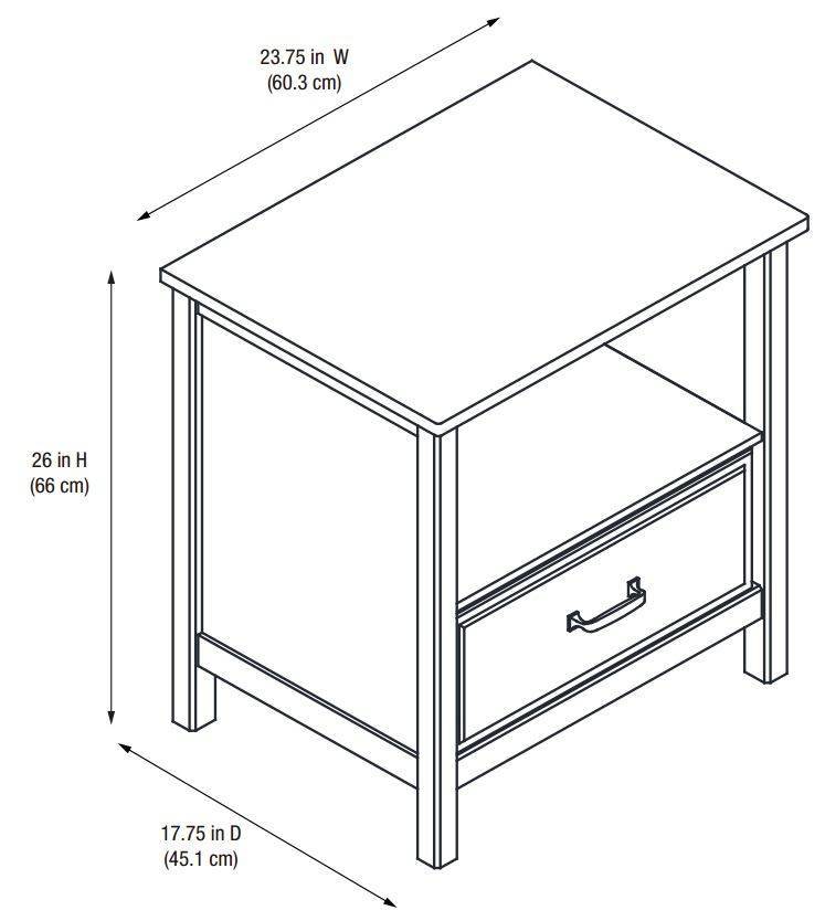 Better Homes and Gardens Ashcreek Nightstand, Mocha