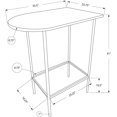 Metal Space Saver Bar Table, 24 by 36Inch, Cappuccino/Black, 36" X 24