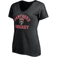 thumbnail image 2 of Women's Fanatics Black Florida Panthers Overtime V-Neck T-Shirt, 2 of 3