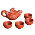 thumbnail image 4 of Juego de té Kung Fu, tetera y taza, suministros prácticos para la ceremonia del té. Rojo, 4 of 9