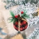 thumbnail image 4 of Ganfancp Bola de Navidad Plaid Decoración Del Árbol de Navidad de Punto de Tela de Aguja Envolver La Bola Artículos En Liquidación 6X Bolas de Tela Envueltas En Navidad, 4 of 6