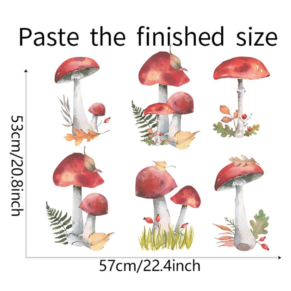 Annande Mushroom Wall Decals Fairy Wall Stickers Forest...