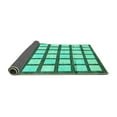 thumbnail image 2 of Ahgly Company Indoor Round Checkered Turquoise Blue Modern Area Rugs, 3' Round, 2 of 4