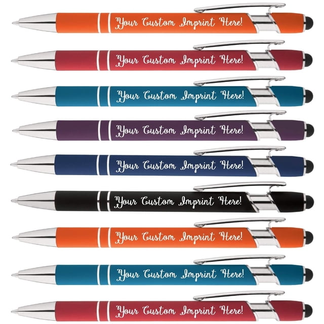 Bolígrafo Rainbow Rubberized Soft Touch con Stylus