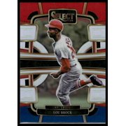 2024 Panini Select Lou Brock #85 Red and Blue Prizms St. Louis Cardinals Baseball Card