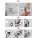 thumbnail image 5 of Gancho de cabeza de animal, Ganchos de pared, Llavero de pared, Gancho decorativo exquisito para ropa, Sombreros, Batas de baño, Toallas (Tamaño: Cabra, Color: Blanco) Vhermosa ZSY-0289, 5 of 5