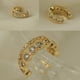 thumbnail image 3 of Doble oreja Clip Circonio Sparkling Ronda Huggie Ear Cuff Pendientes de oro para las mujeres Clip en Pendientes de cartílago 1PC, 3 of 8