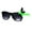 green, variant on Kids Girls Child Size Bow Bunny Ear Horned Sunglasses Pink
