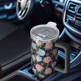 thumbnail image 6 of 40oz Pioneer Flower Floral Print Pattern Insulated Tumbler with Handle, BPA-Free Leak Proof Lid and Straws, Double Wall Vacuum, Hot 12h/Cold 34h, 6 of 6