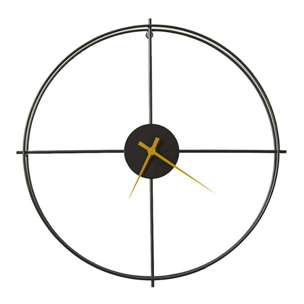 Reloj de pared sencillo de hierro estilo europeo de 14"/20", silencioso, único y moderno para oficina. Grande