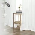 thumbnail image 5 of Topfinel Linen Curtains Soft Textured Semi Sheer Light Filtering Drapes Rod Pocket Back Tab Window Treatments for Living Room Bedroom, White, 50"x90", 2 Panels, 5 of 9