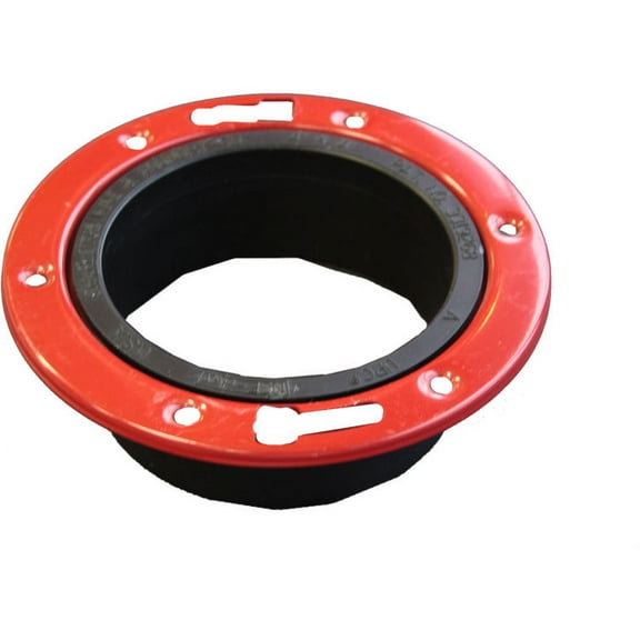 4 Inch ABS Closet Flange with Metal Ring, ABS Construction