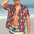 thumbnail image 5 of KLL Men's Hawaiian Shirt Short Sleeve Button Down Beach Shirts-Autumn Scarecrow Harvest Joy, 5 of 5