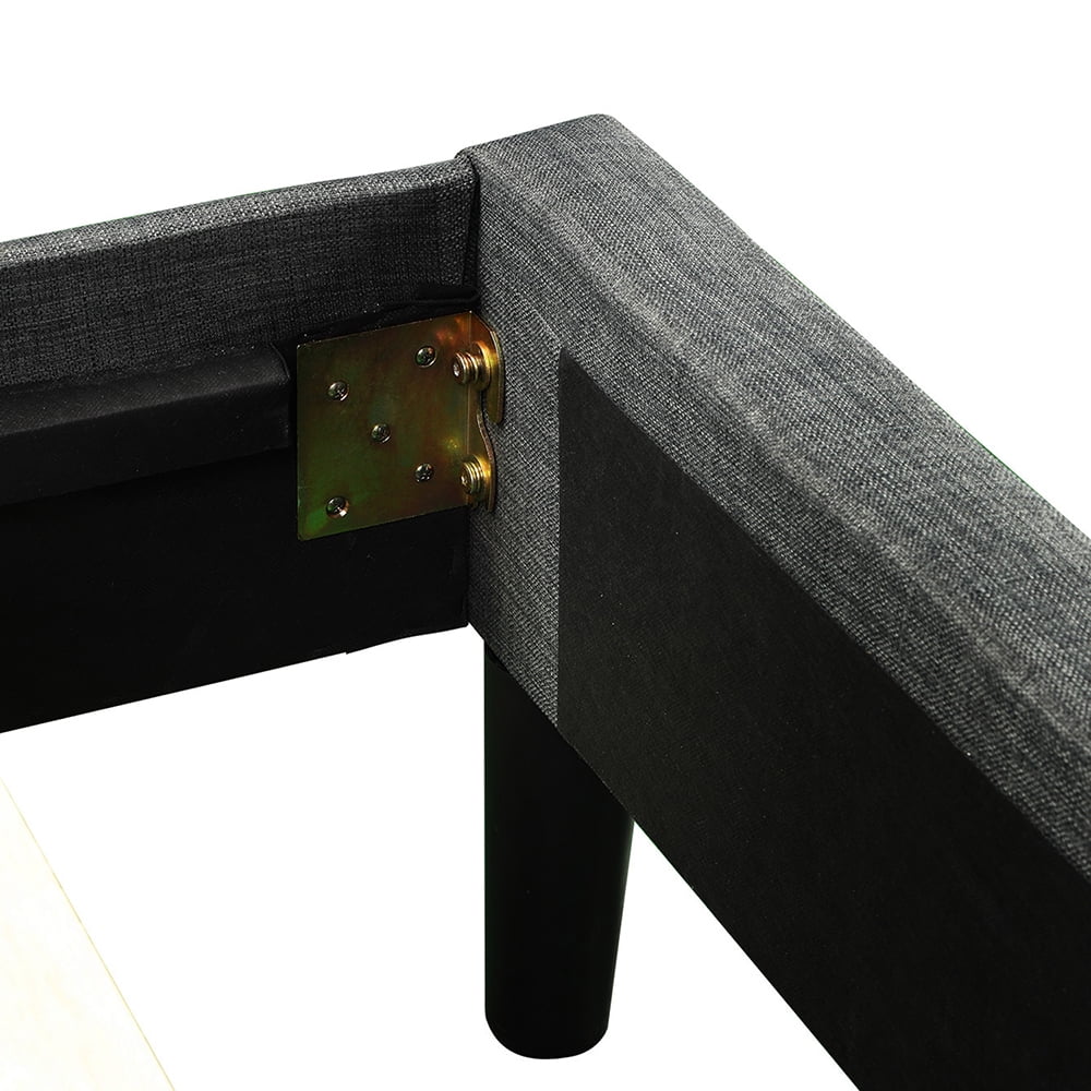 Kepooman Twin Size Upholstered Button Tufted Platform Bed with Headboard, 83.5"L x 41.3"W x 40.2"H, Gary Kepooman Twin Size Upholstered Button Tufted Platform Bed with Headboard, 83.5"L x 41.3"W x 40.2"H, Gary