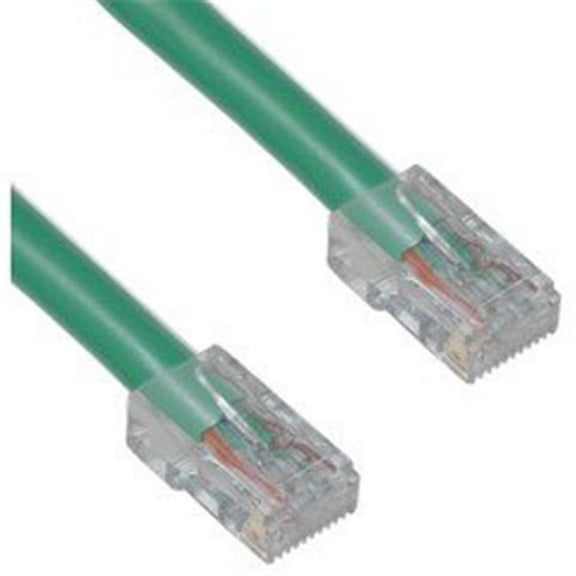 Cat5e Green Ethernet Patch Cable  Bootless  50 foot