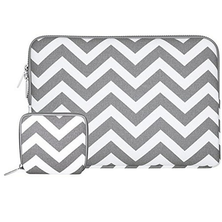 Mosiso Laptop Sleeve, Canvas Fabric Case Bag Cover for Acer Chromebook 11 / HP Stream 11 / Samsung Chromebook 2 / MacBook Air 11 with Small MacBook Charger Case, Chevron (Best Small Laptop Bag)