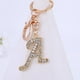 thumbnail image 5 of Llavero con 26 letras en inglés y fuente hermosa de diamantes de metal, accesorio para llaves, pequeños regalos colgantes, 5 of 6