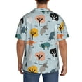 thumbnail image 5 of Wukai Elephant Tree Men's Casual Short-Sleeve Button Down Shirt - Lightweight Summer Dress Shirt for Daily Wear-Large, 5 of 7