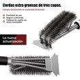 thumbnail image 2 of Cepillo Limpiador de Parrilla ，360° Cepillo y Raspador de Parrilla, Cepillo Limpiador de Parrilla Resistente 3 en 1, Cerdas de Alambre de Acero Inoxidable, 2 of 4