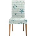 thumbnail image 2 of ABPHQTO Sea Ocean Starfish Anchor Stretch Funda protectora para silla Funda protectora de asiento para comedor Hotel Wedding Party Set de 4, 2 of 4