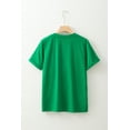 thumbnail image 5 of Women's Bright Green Casual Plain Crew Neck Tee for Everyday Wear | [ZhiHiMeRi] | (US 20-22)2XL, 5 of 11
