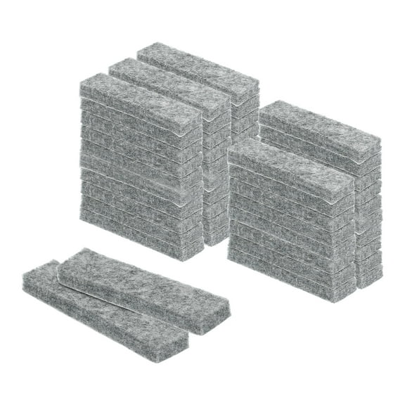 Felt Furniture Pads, 48Pack 1.97" x 0.47" Adhesive Backed Felt Non-slip Anti-scratch Chair Leg Protectors for Protecting Hardwood Floor, Grey