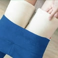 thumbnail image 6 of Black&Friday Deals 2024 VEKDONE Thickened Plush Leggings for Women Solid Color High Waisted Stretchy Pant Slim Warm Long Pants Trendy Tummy Control Yoga Tights Blue XXL, 6 of 7