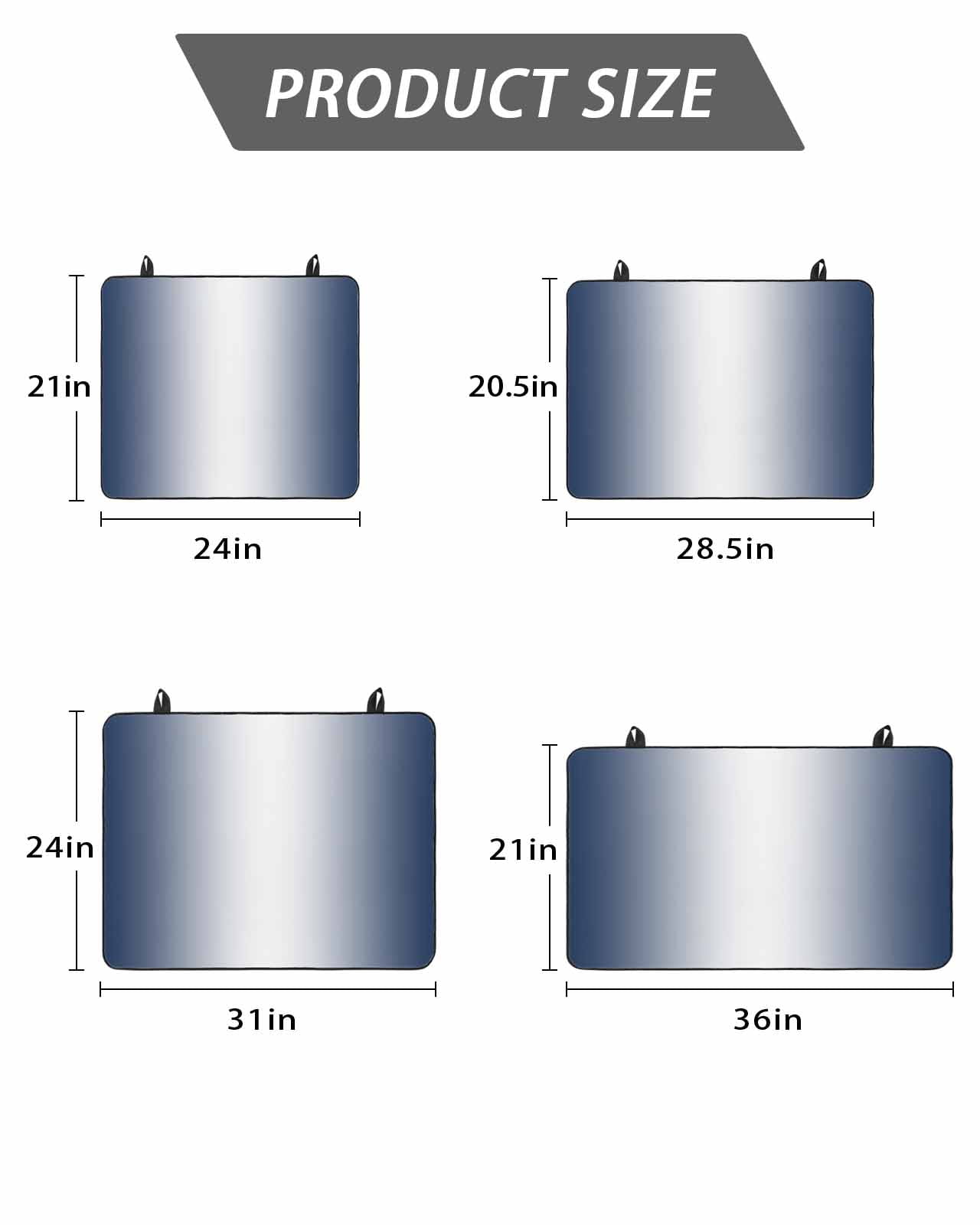 Stove Top Covers for Electric Stove, Navy Blue Ombre Glass Stovetop Cover Protector, Blue White Gradient Modern Abstract Art Induction Cooktop Protector Oven Mat for Kitchen Countertop 36"x21"