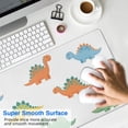 thumbnail image 4 of Long Mouse Pads for Desk,White Cartoon Dinosaurs Pattern Desk Mats on Top Of Desks, Desk Mouse Pad Extra Large with 3mm Non-Slip Base and Stitched Edge for Gaming,Office,Work,Home 31.5"x11.8", 4 of 6
