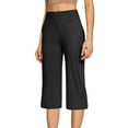 thumbnail image 2 of HongQid Cropped Casual Pants for Women High Waisted Pull On Shorts with Pockets Summer Stretch Loose, 2 of 9