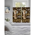 thumbnail image 3 of Brown Giraffe Living Room Curtains 2 Panel, Love Heart Spring Floral Botanical Cafe Window Treatment, Farmhouse Bedroom Bathroom Kitchen Curtains Drapes 104"x45", 3 of 6