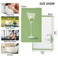 thumbnail image 6 of Yayeee 2 Pack Hand Towels for Bathroom 100% Cotton 16" x 28" Kitchen Towel, Green Martini Glass, 6 of 7