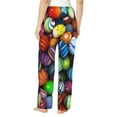 thumbnail image 3 of Xecao Easter Eggs2 Women's Straight Lounge Pajama Pants: The Epitome of Relaxed Sleepwear, 3 of 9