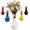 White, variant on Long Neck Colorful Dot Chicken Vases for Flowers,Chicken Flower Vases,Colorful Resin Rooster Planter Pot, Big Eye Hand-Painted Dot Floral Decor for Farmhouse, Home and Garden (White)