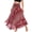 Red, variant on SWSMCLT Women's Long Skirts Tie Front Skirt Bohemian Summer Dress Gypsy Indian Maxi High Waist Flowy Hippie Boho Elephant Printed Dresses Elastic Waist Red One Size