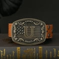 thumbnail image 2 of Western Belt Buckle Men Initial Letter ABCDJRM to Z Rodeo Cowboy Belt Buckles（Without belt）, 2 of 4