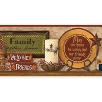 York Wallcoverings Friends and Family Shelf Pre-Pasted Border