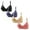 Black,Blue,Khaki,Pink, variant on Joau 4 Pack Women's Wireless Everyday Bra Lightly Lined Comfort Bra Light Lift and Support Wirefree Push Up Bra Full Coverage T-Shirt Bra