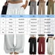 thumbnail image 4 of TaTaai Women's Fashion Loose Straight Long Pants Solid Color High Waist Patchwork Linen-Like Fabric Soft Casual Trousers for Daily and Home Occasions Gift, 4 of 6
