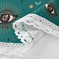 thumbnail image 3 of SKYSONIC 60" Retro Eye Celestial Round Tablecloth Lace Border Table Cover Thick Wrinkle Resistant Durable for Home Party Decorative Tablecloths Indoor Outdoor, 3 of 7