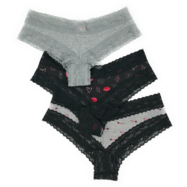 Victoria's Secret Victoria's Secret Lace Cheeky Panty Set of 3