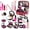pink, variant on BYTEWAR Kids Pretend Play Makeup Kit, 21 Pieces, Pink