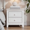 thumbnail image 2 of GZXS Classic Wooden Nightstand wiith 2 Drawers, Easy to Assemble, White, 2 of 7