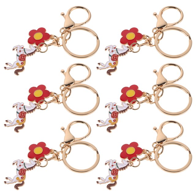 BESTYASH 6Ud Llavero Caballo Feng Shui Para Bolsos Y Fiesta Zodiaco Chino