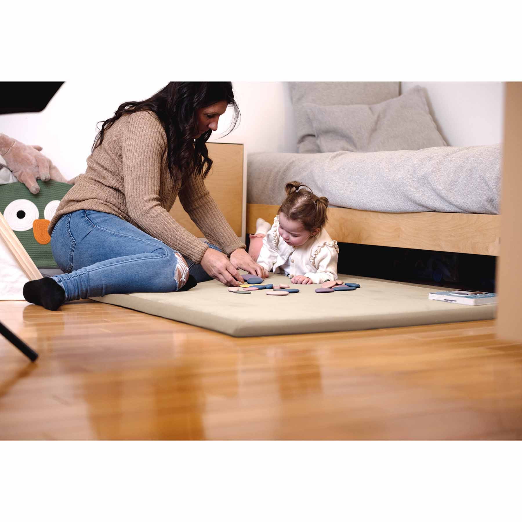 FIORA Tatami Play Mat, Sand, 100 x 150 x 3 cm