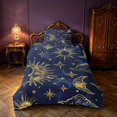 thumbnail image 2 of Homewish Cosmos Sun Moon Twin Duvet Cover, Galaxy Star Cloud Twin Bedding, Navy Blue Reversible 2pcs, 1 Duvet Cover and 1 Pillowcase, 2 of 5