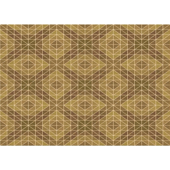 Ahgly Company Indoor Rectangle Patterned Dark Bisque Brown Area Rugs, 4' x 6'
