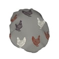 thumbnail image 2 of Kdxio Rooster Print Shower Cap for Women,Elastic and Reusable,Double Waterproof Layers Bathing Hat, 2 of 9